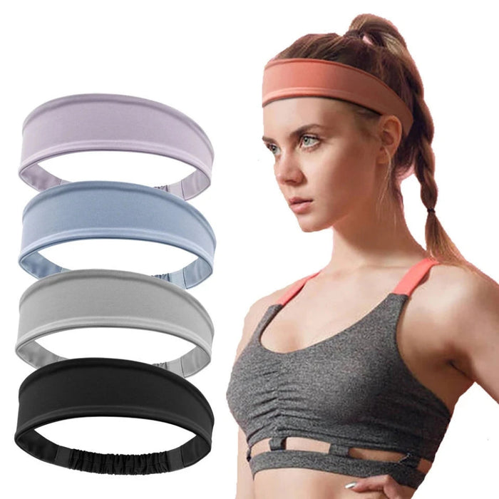 Absorbent Sweatband For Gym Running Cycling Elastic Headband For Fitness Tennis Yoga