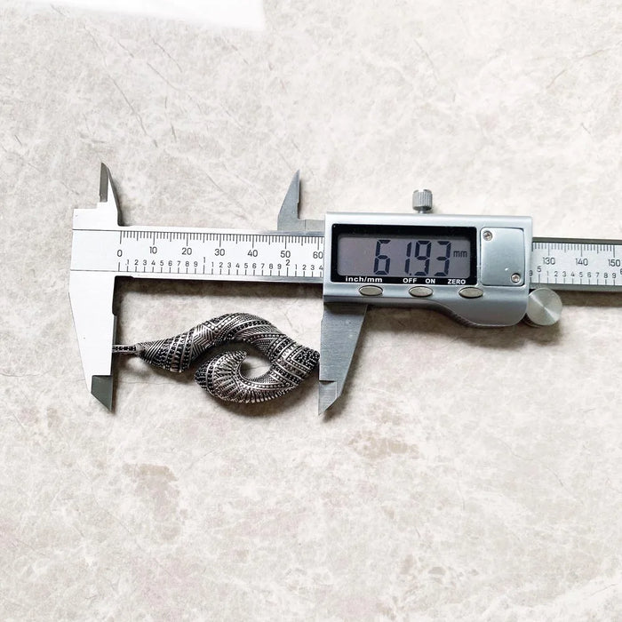 925 Sterling Silver Maori Style Pendant Hook Ethnic Fashion Jewelry For Men & Women