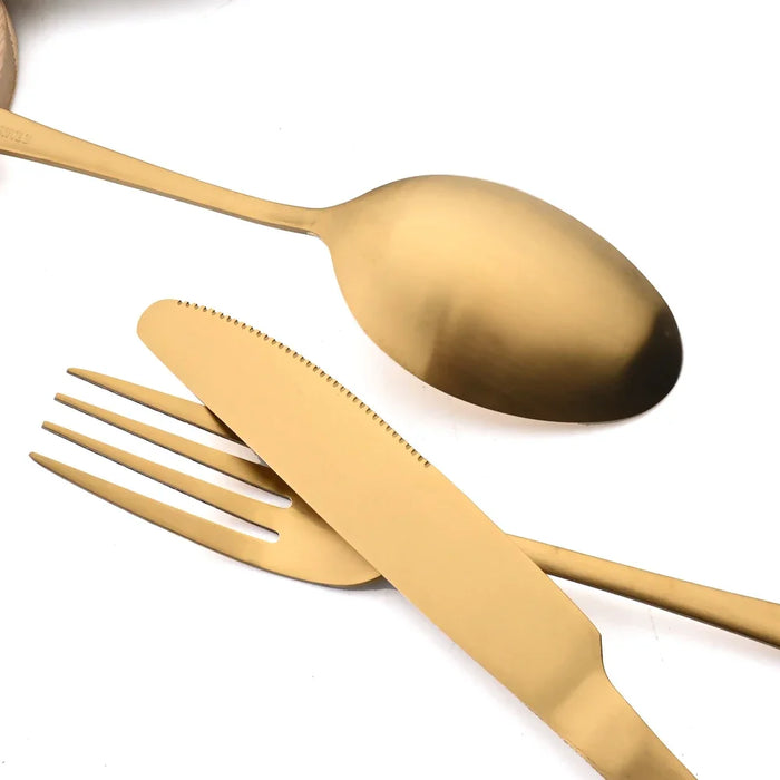 24 Piece Rainbow Stainless Steel Cutlery Set