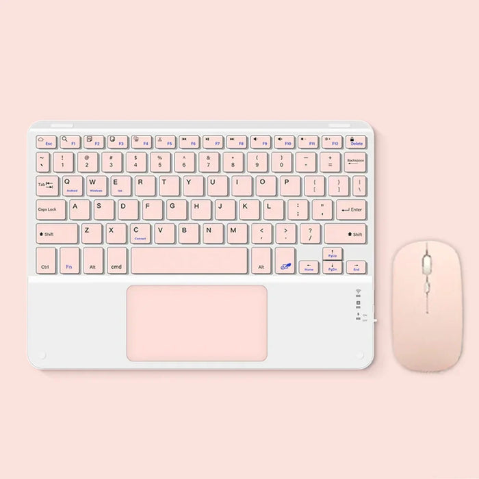 Universal Wireless Keyboard With Touchpad For Ipad Android Windows Silent & Compact