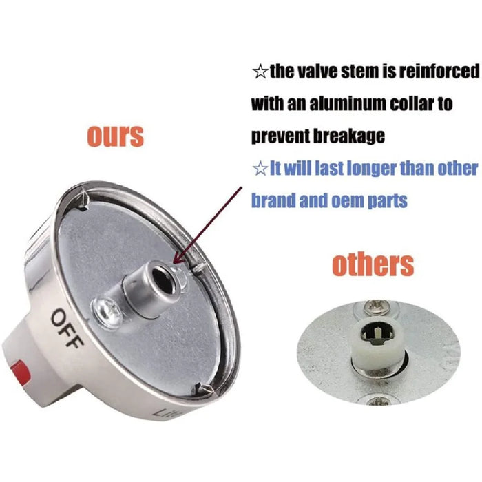 Dg64-00473A Top Burner Control Dial Knob Range Oven Replacement For Stove Burner Oven 5 Pack