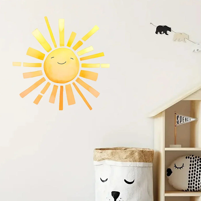 Adorable Cartoon Sun Wall Sticker For Kids Room Decor