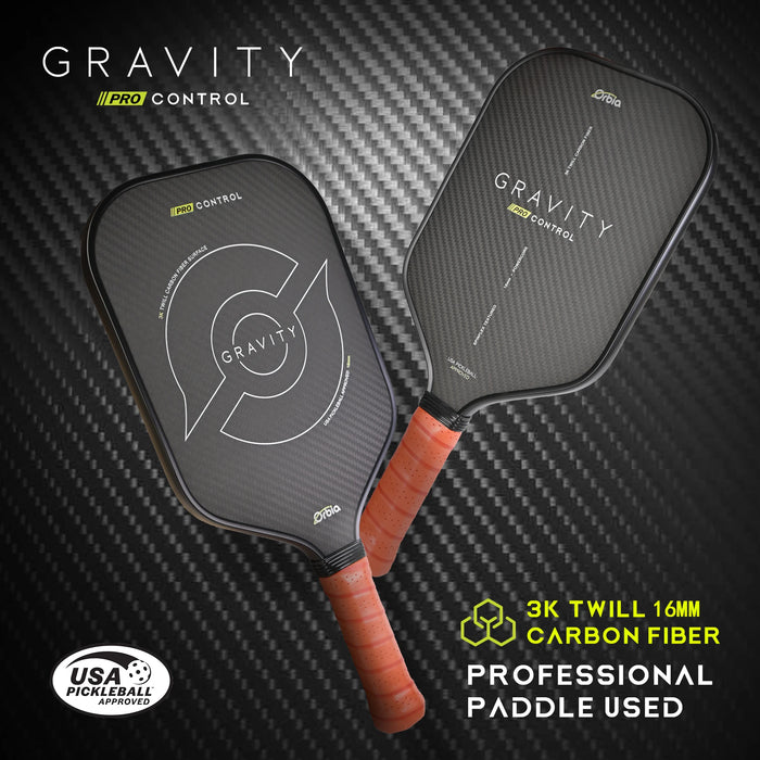 Obria Sports Pickleball Paddle Graphite Composite Pp Honeycomb Core 3K Twilled Carbon Fiber Surface