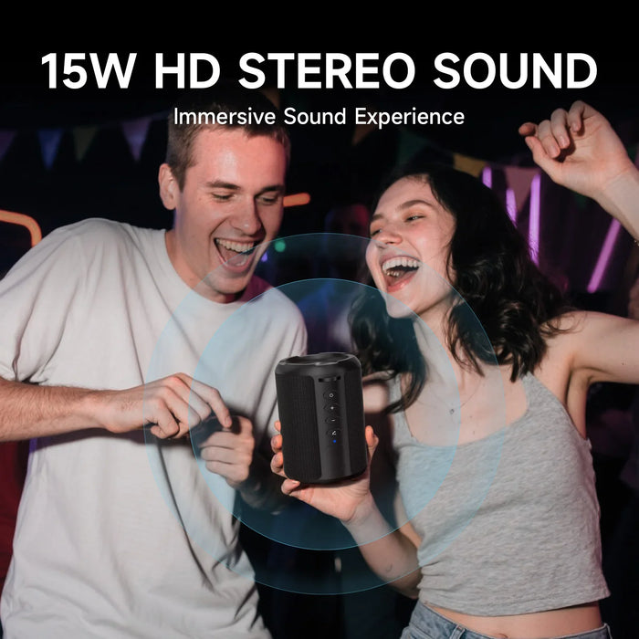 Waterproof 15W Bluetooth Speaker With Rgb Lights