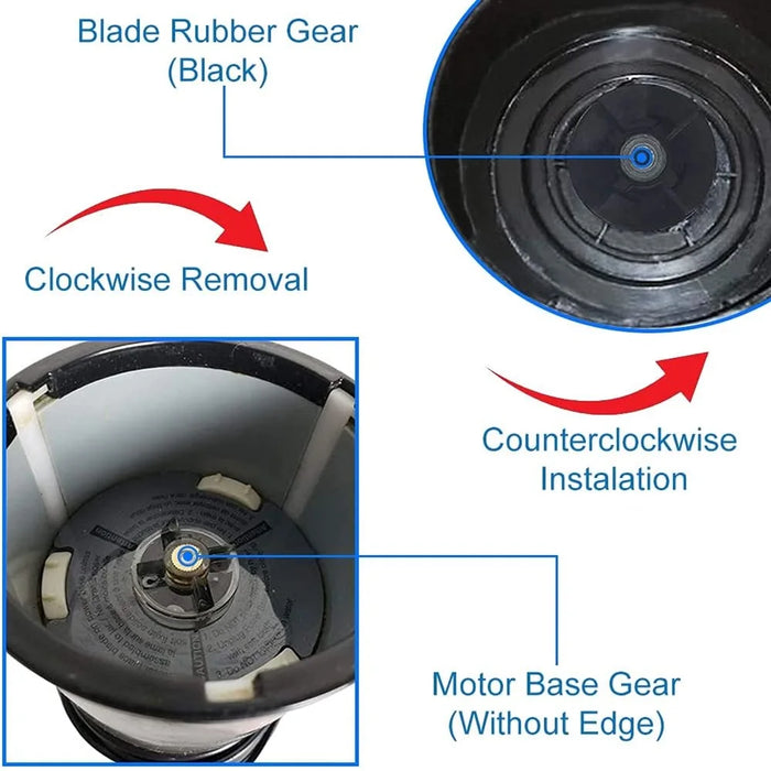Replacement 4 Base Gears 4 Blade Gears Clutch Parts Compatible With Magic Bullet Mb1001 Blender
