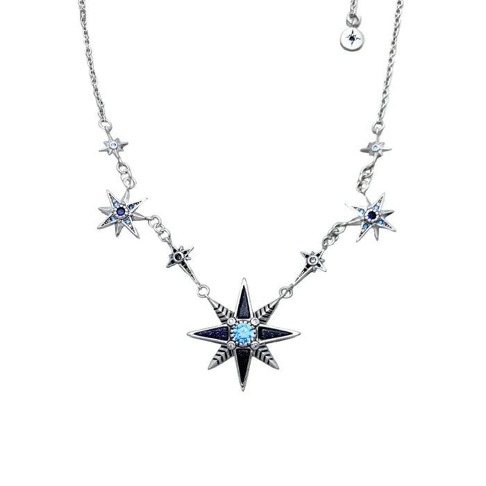 925 Sterling Silver Vintage Gold Link Necklace Cosmic Fine Jewelry Women