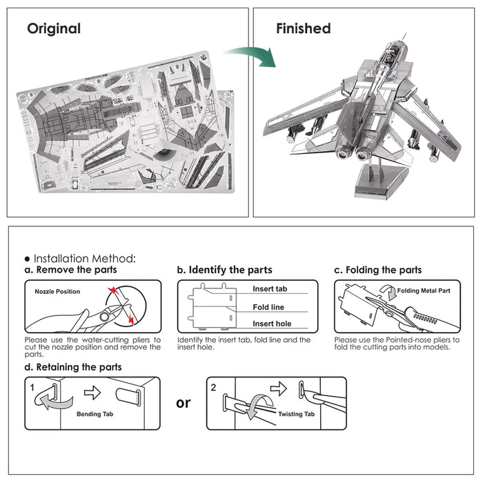 3D Fighter Jet Model Kit For Adults & Teens