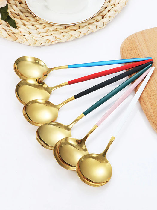 4 Piece Black Gold Stainless Steel Cutlery Set