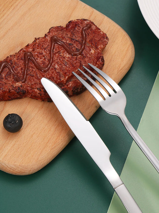 4 Piece Stainless Steel Cutlery Set Steak Knife Dessert Fork Spoon