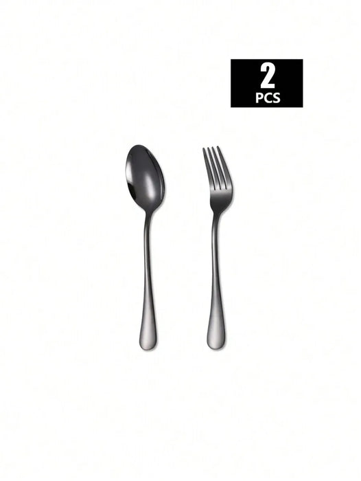 2 / 8 / 12 / 24 Piece Stainless Steel Fork & Spoon Set For Home Restaurant Wedding Party Kitchen