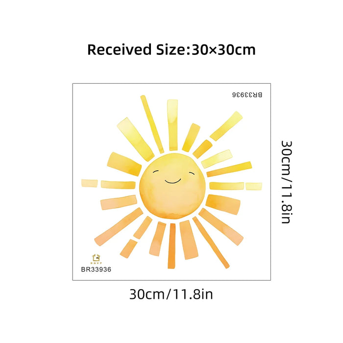 Adorable Cartoon Sun Wall Sticker For Kids Room Decor