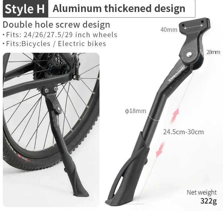 Adjustable Bike Kickstand For 24 29 Bicycles