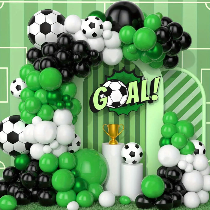 127 / 120Pcs Football Balloon Garland Arch Kit Sports Theme Party Decoration Birthday Decoration Celebration Decoration