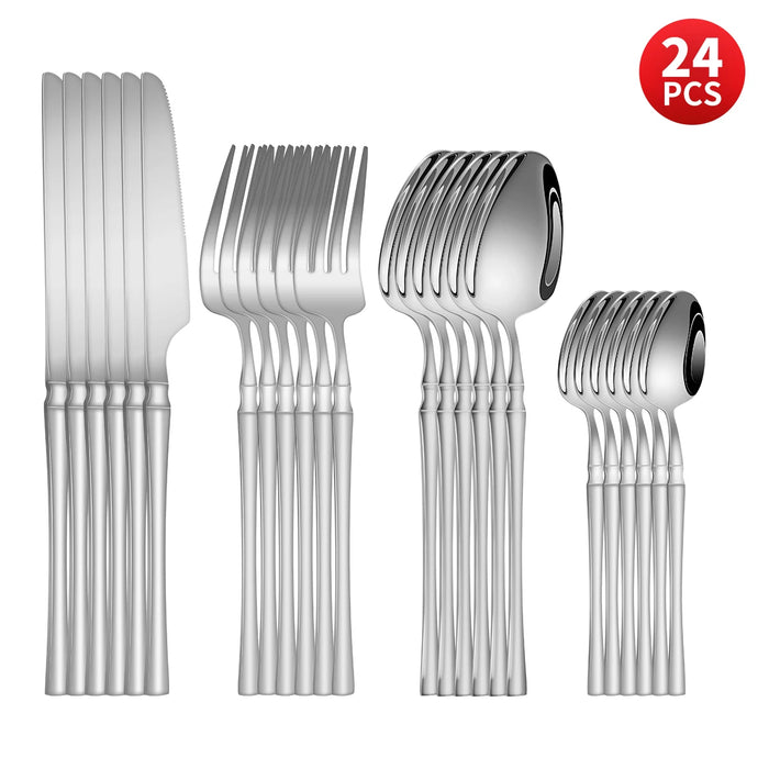4 / 6 / 16 / 24 Piece Stainless Steel Cutlery Set For Home Or Restaurant
