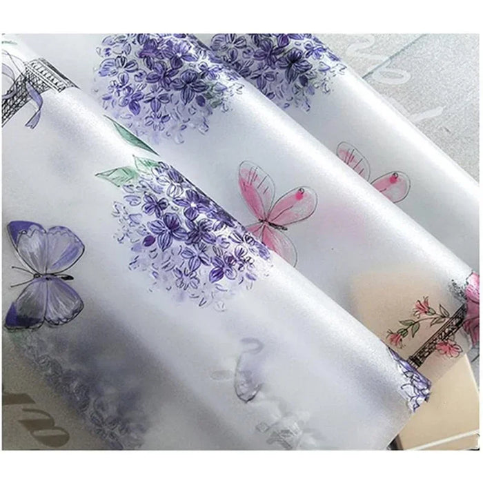 3D Sunscreen Blackout Film For Balcony & Bathroom Privacy - Pastoral American Design