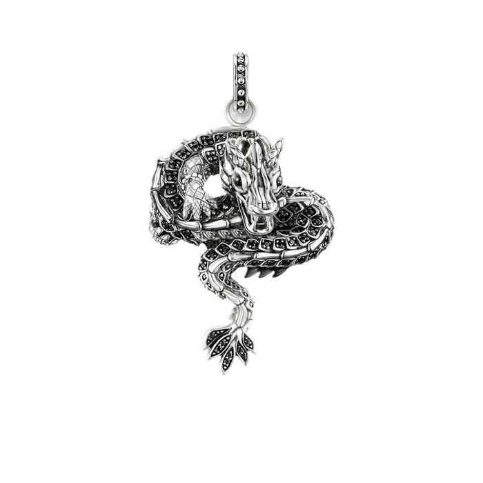 925 Sterling Silver Dragon Black Pendant Fashion Jewelry For Men & Women