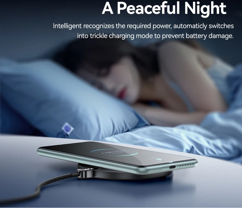 15W Wireless Charger Led Digital Display Fast Wireless Charging Pad For Iphone 16 15 14 Pro Max Samsung 23 Xiaomi Huawei