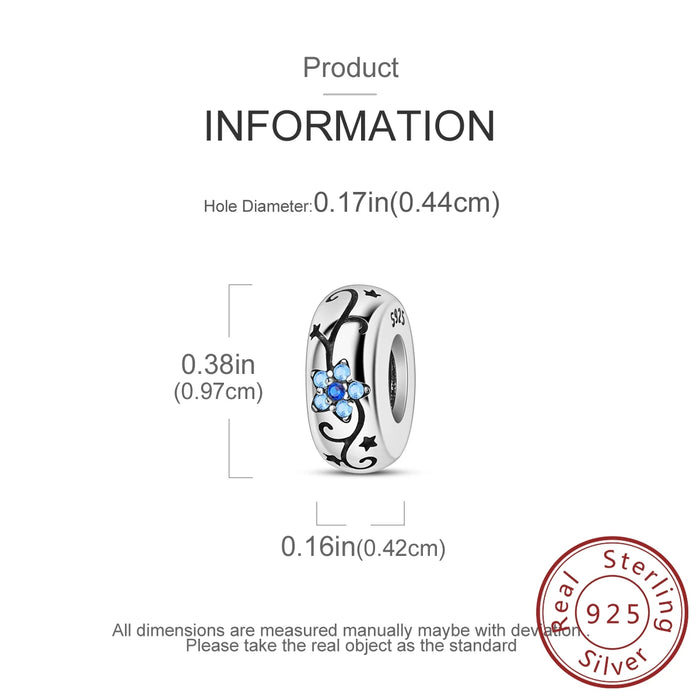 925 Sterling Silver Star Spacer Beads For Women Bracelets Diy Gift