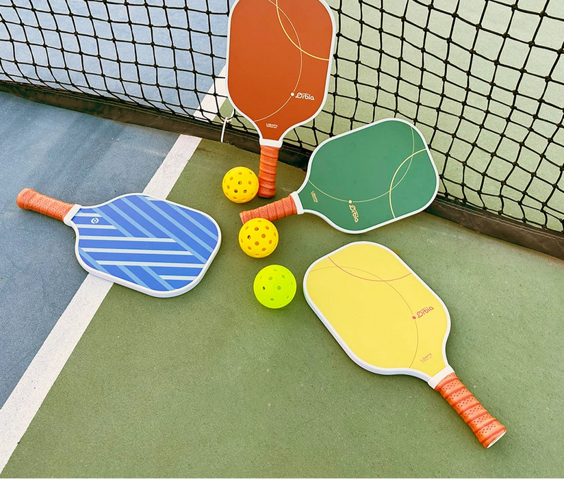 Lightweight Pickleball Set 2 Paddles 4 Balls Net Bag Glass Fiber Racquets