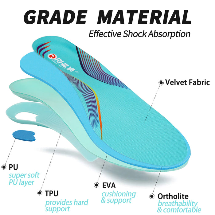 3 Pairs Orthopedic Insoles For Plantar Fasciitis Relief