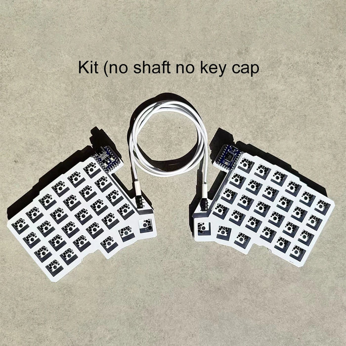 54 Split Keyboard Wired Hot Swap Support Qmk / Vial Keyboard Single Mode Connection Customized Keyboard Rp2040 Zero Board Control