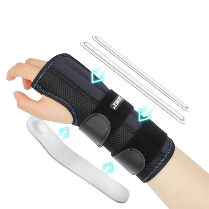 Adjustable Carpal Tunnel Wrist Brace Night Support With 3 Stays
