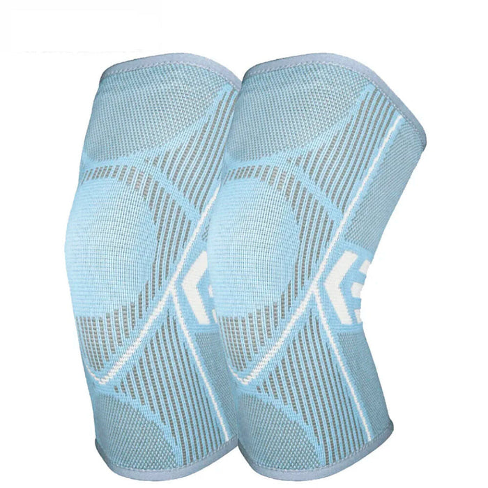 Pair of Breathable Compression Knee Support Sleeve Gym & Sports Protector