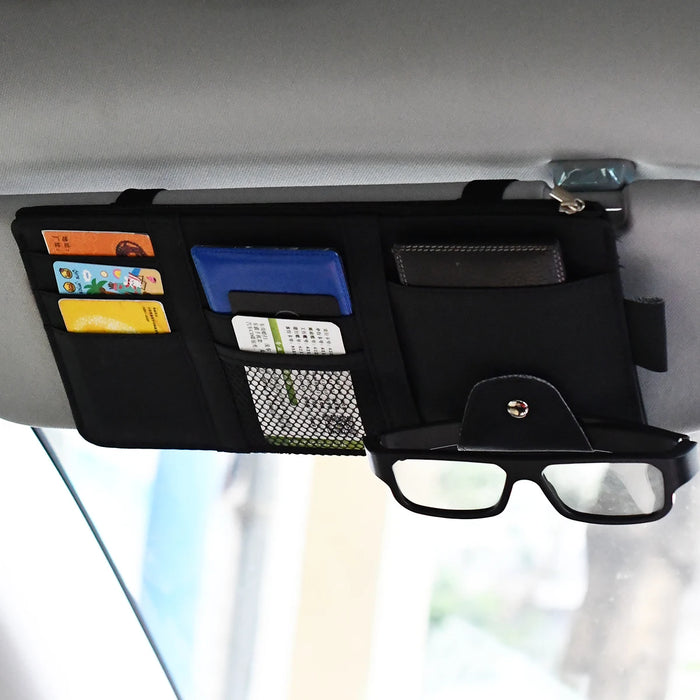 Car Sun Visor Sunglasses Holder & Organizer