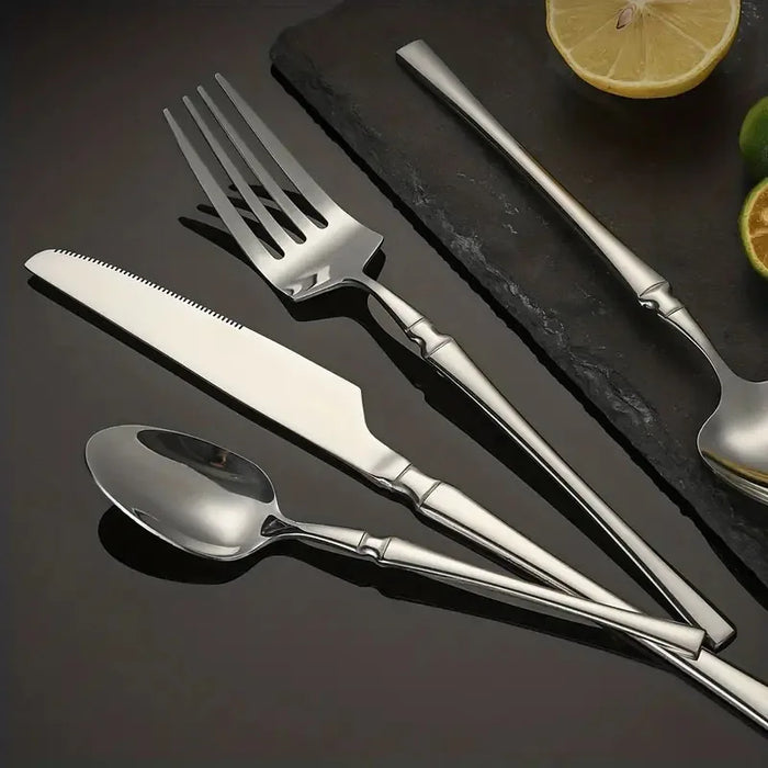 4 / 16 / 24 Piece Stainless Steel Cutlery Set For Restaurant Banquets
