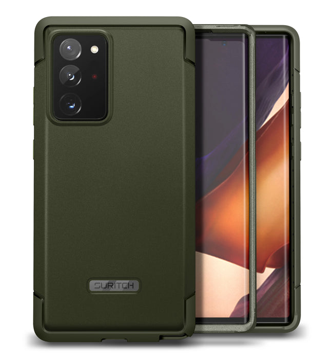 For Samsung Galaxy Note 20 Ultra 6.9 Inch Full-Body Protective Rugged Heavy Duty Shockproof Case 2 Front Frames Protector