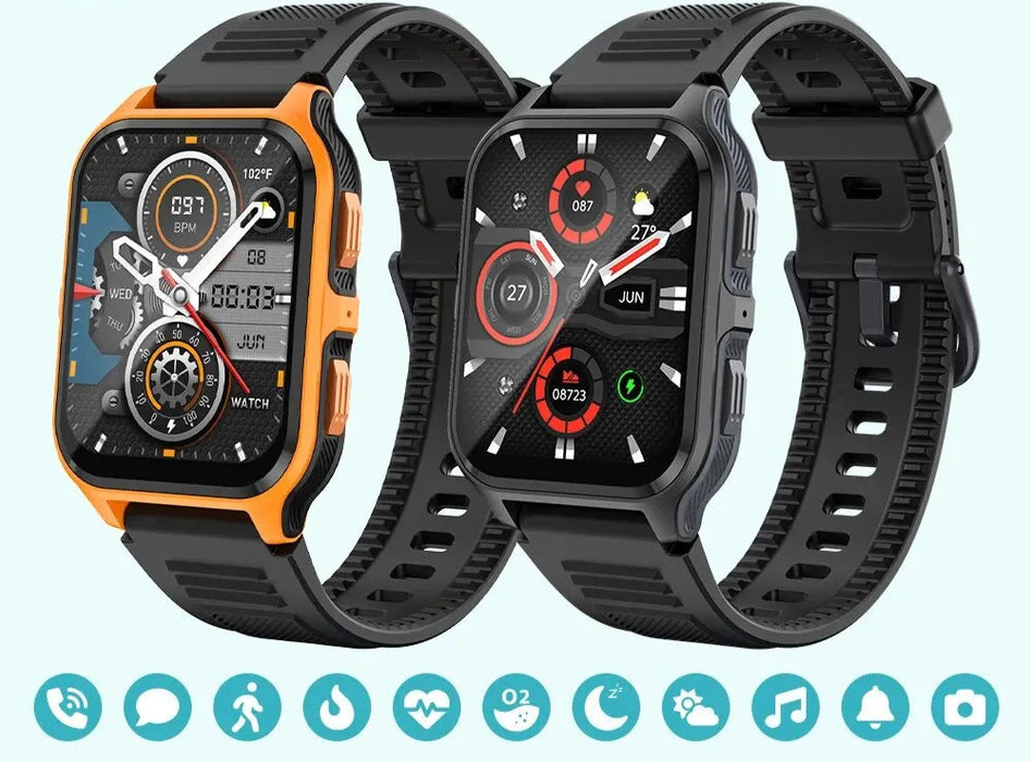 1.9 Inch Ip68 Waterproof Military Smartwatch For Android & Ios