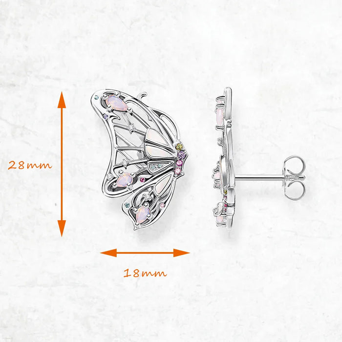 925 Sterling Silver Boho Butterfly Earrings