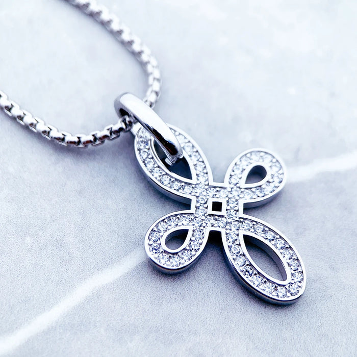 925 Sterling Silver Love Knot Pendant Summer Accessory For Women