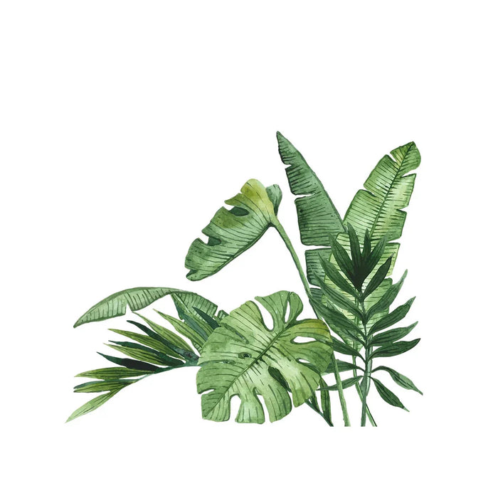 Tropical Green Turtle Leaf Wall Stickers For Room Decor Realistic & Stylish