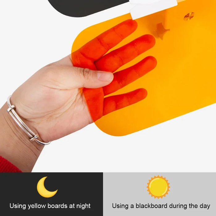 Anti-Uv Car Sun Visor Day / Night Goggles Clip-On Shield Rotatable Safe Driving