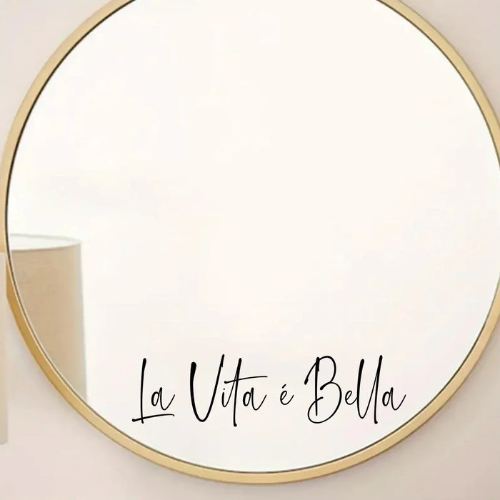 1Pc Warm & Inspirational Mirror Stickers For Bathroom & Bedroom Decor