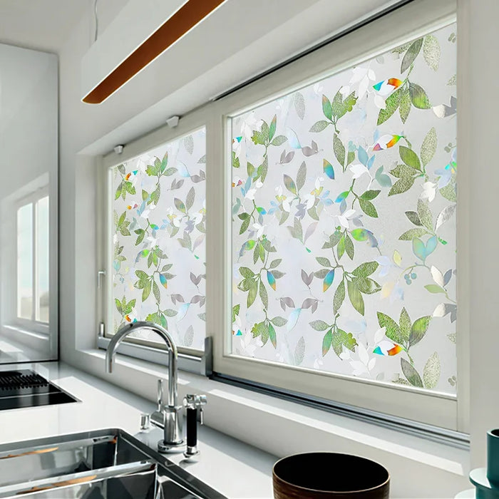 Static Window Clings - Rainbow Window Film For Glass Door - Heat & Uv Protection