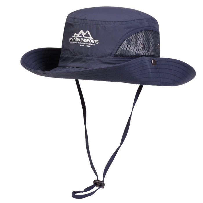 Quick Drying Mountain Print Bucket Hat For Men Breathable & Sun Protective