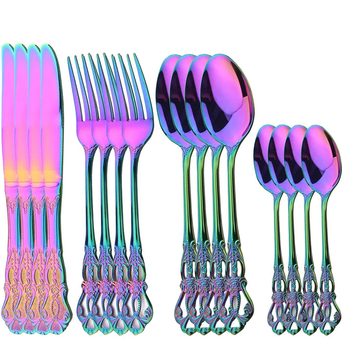 16 Piece Vintage Stainless Steel Cutlery Set