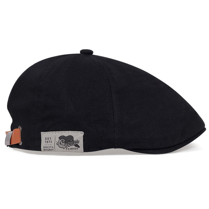 Men Side Letter Sticker Newsboy Cap Adjustable British Painter Hat For Spring And Autumn Hip Hop Beret Peaked Cap