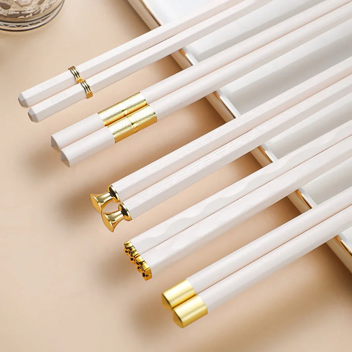 5 Pairs Non Slip Chopsticks For Sushi & Korean Food