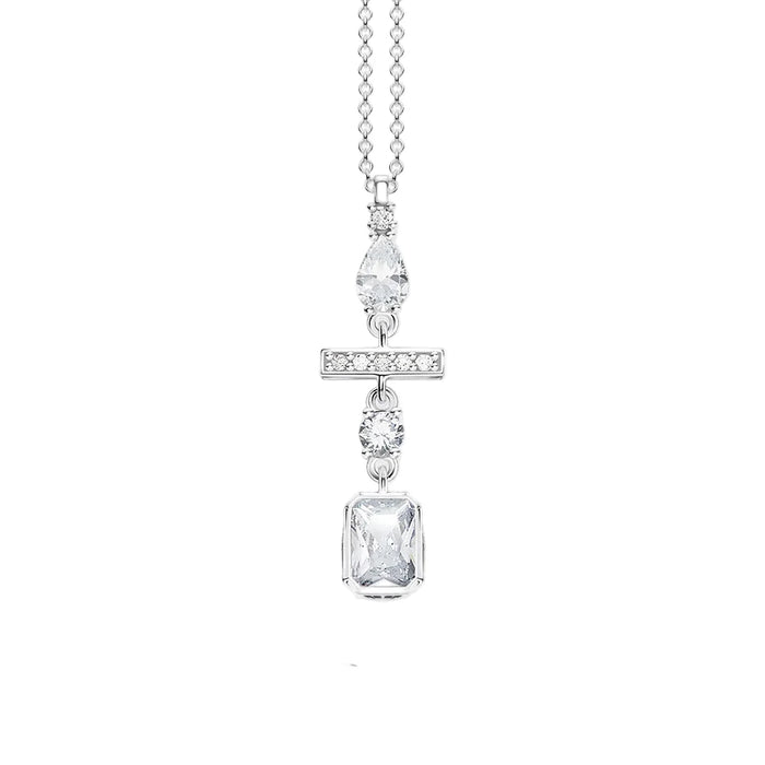 925 Sterling Silver Geometric Necklace Fashion Jewelry For Women