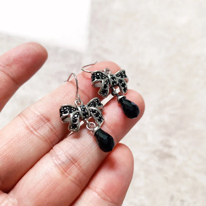 925 Sterling Silver Romantic Gift Water Drop Earrings Europe Style For Women