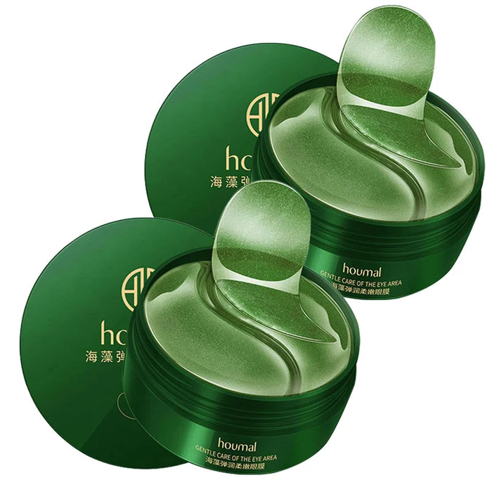 60 Piece Seaweed 24K Golden Crystal Eye Mask Anti Aging Moisturizing Anti Dark Circles