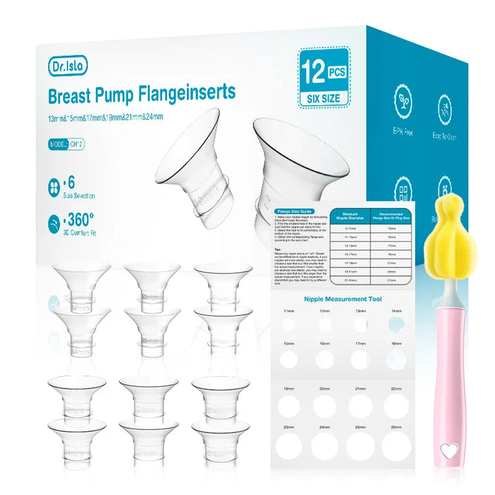 13 / 15 / 17 / 19 / 21 / 24Mm Silicone Flange Inserts For Electric Breast Pumps