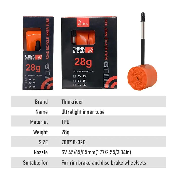 Ultralight 28G 700X18 32 Road Bike Inner Tube French Valve