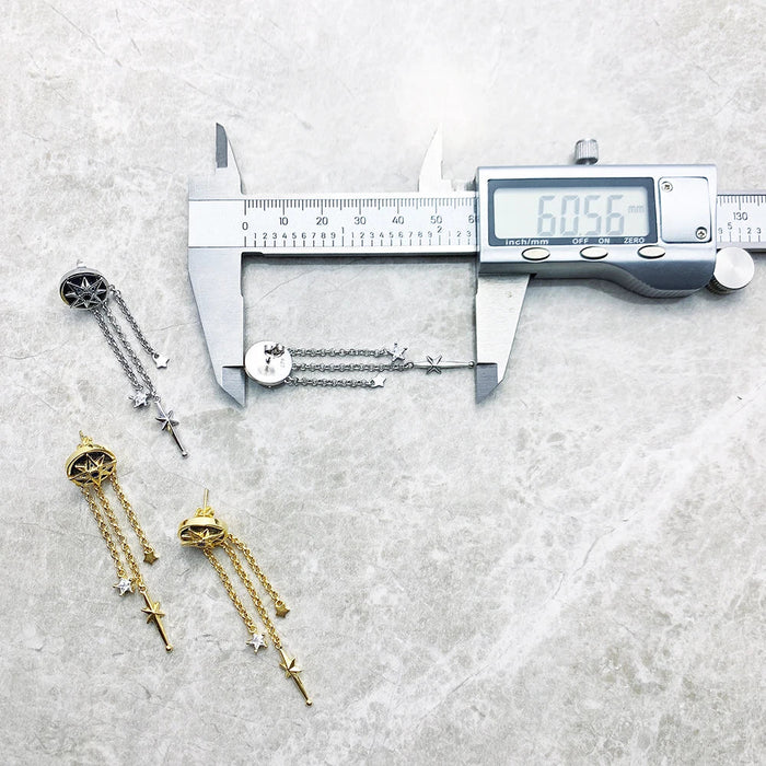 925 Sterling Silver Earrings With Stones Europe Fine Jewelry For Women Lucky