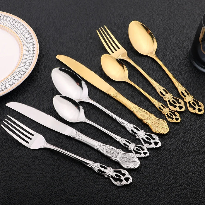 16 Piece Vintage Stainless Steel Cutlery Set