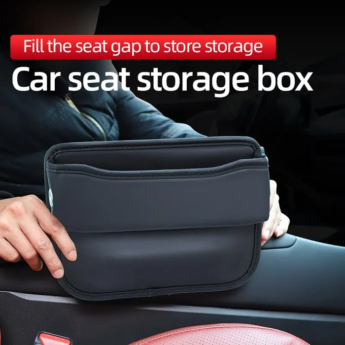 Car Seat Gap Organizer Pu Leather Console Side Pocket Storage Box