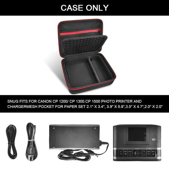 Canon Selphy Cp1300/Cp1200/Cp1500 Printer Case Ink/Paper Set Compact Organizer Bag